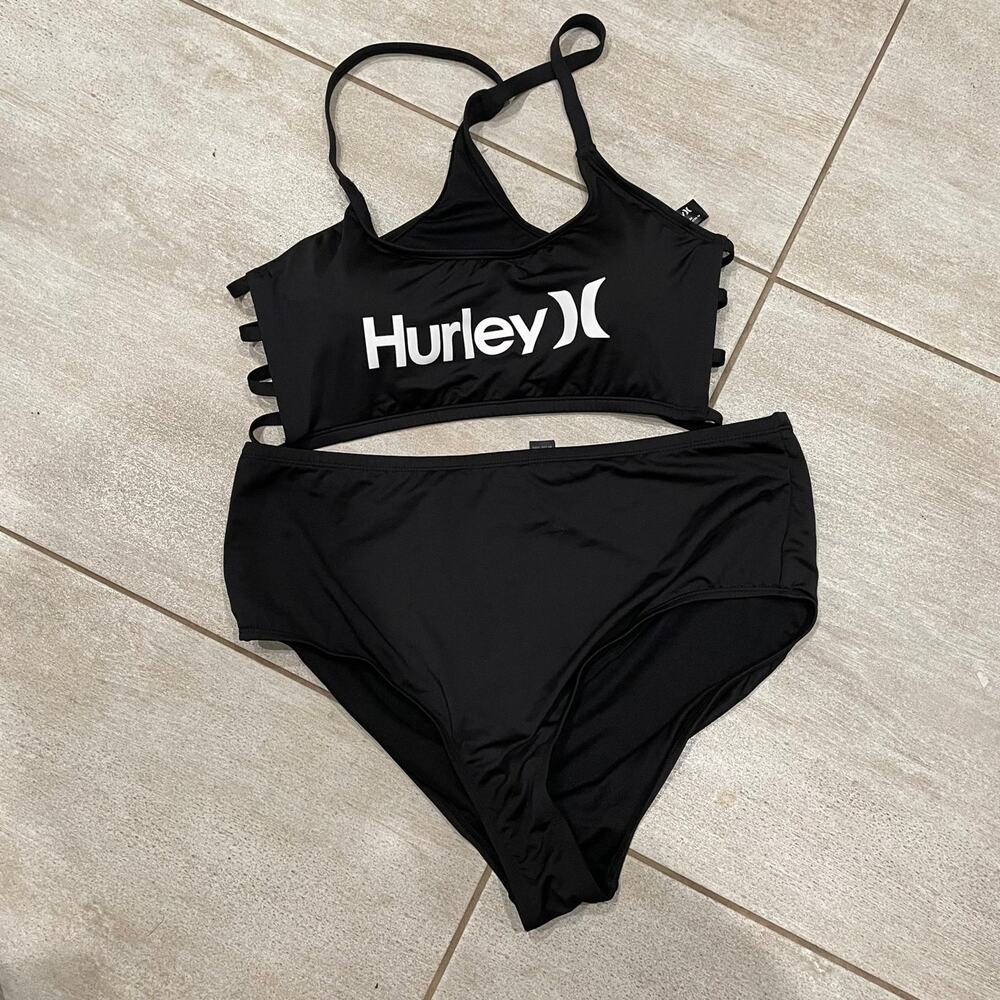 NEW HURLEY 2 PIECE HIGH WAIST BIKINI SET SZ 3X WOMENS! - 0241